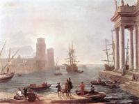 Lorrain, Claude - Port Scene with the Departure of Ulysses from the Land of th